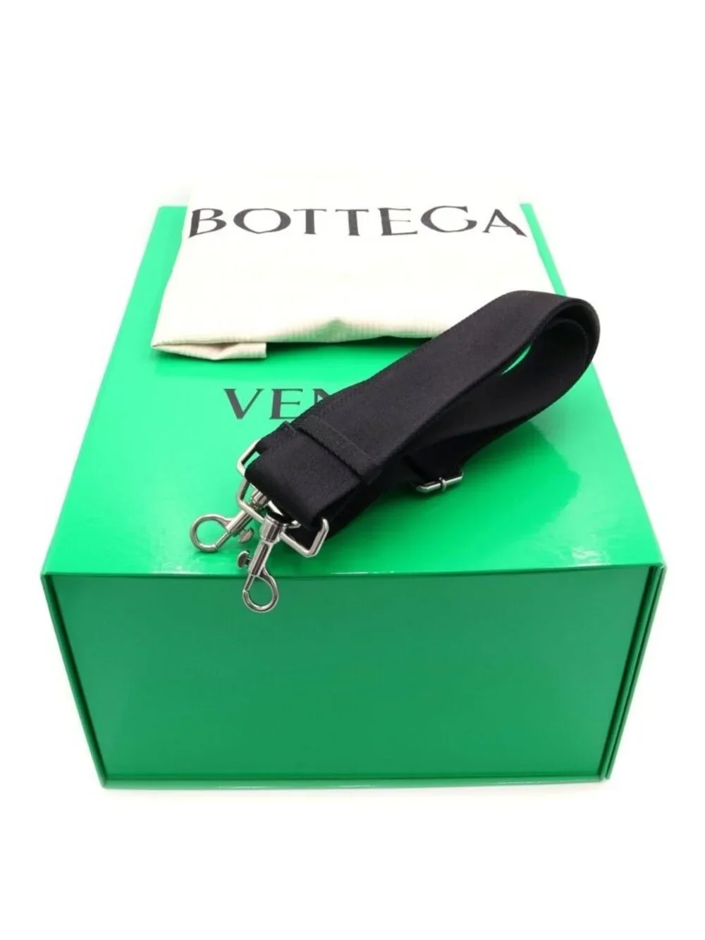 Bottega Veneta Intrecciato Briefcase Business Shoulder Bag Black Leather Silver
